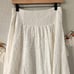 Anthropologie Maeve Vanderbilt Eyelet White Button Down Midi Skirt Boho Coquette