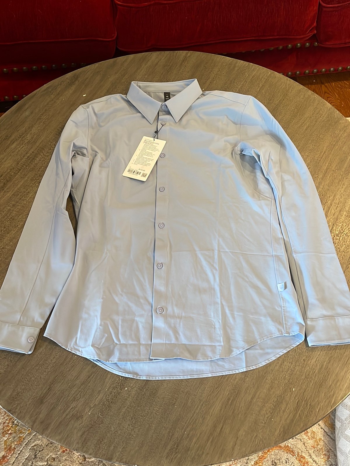 Lululemon Light Blue Long Sleeve Button Down