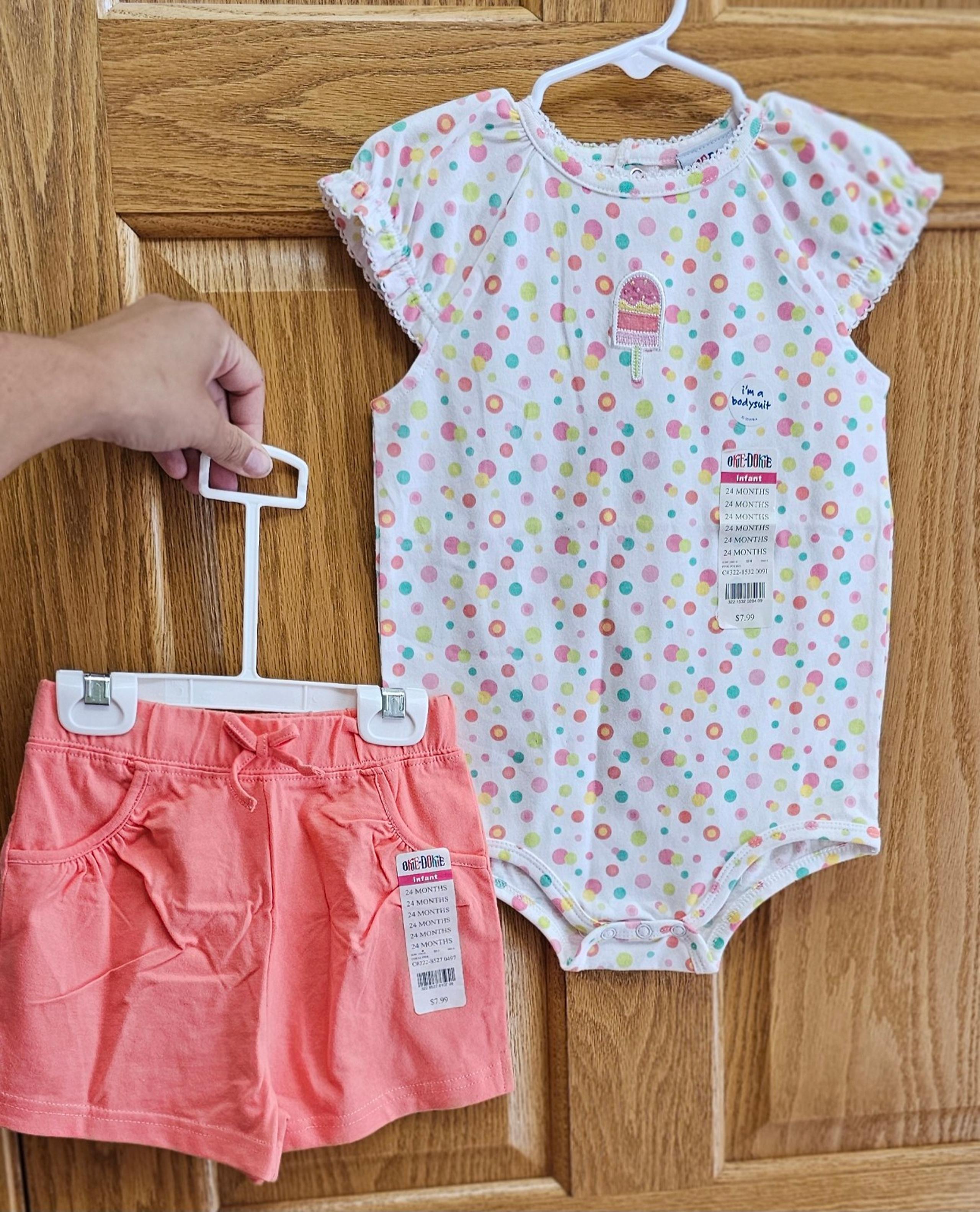 Okie Dokie 24M NOS NEW Bodysuit and shorts