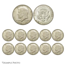 (LOT OF 10) 1965-1969 JFK Kennedy Half Dollar - Circulated - 40% Silver
