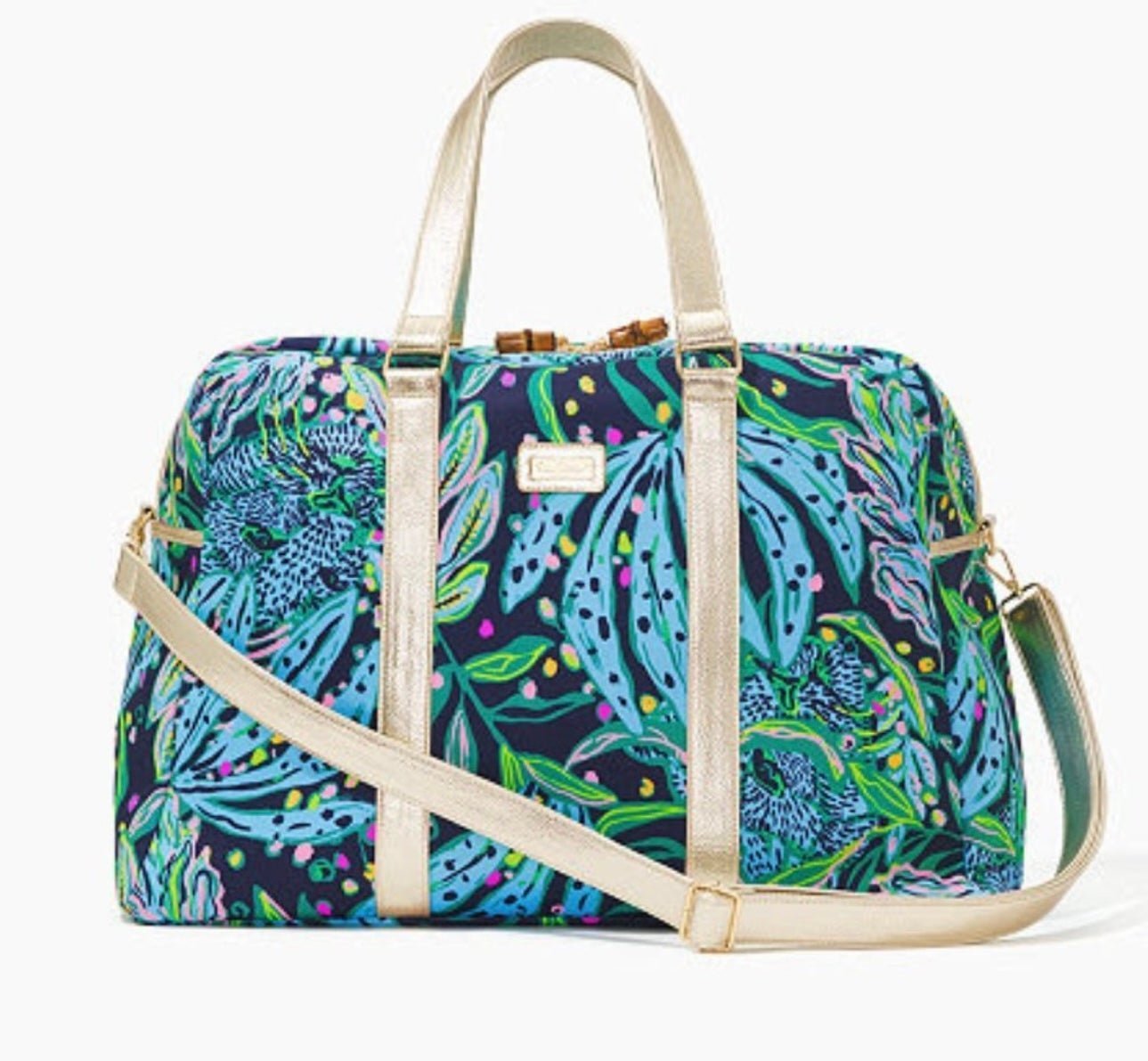 Lilly Pulitzer Printed Weekender Bag - Low Tide Navy Catty Purrsonality New wit