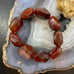 Carolyn Pollack Vintage 9 Chunky Carnelian Beads Stretch Bracelet For Women