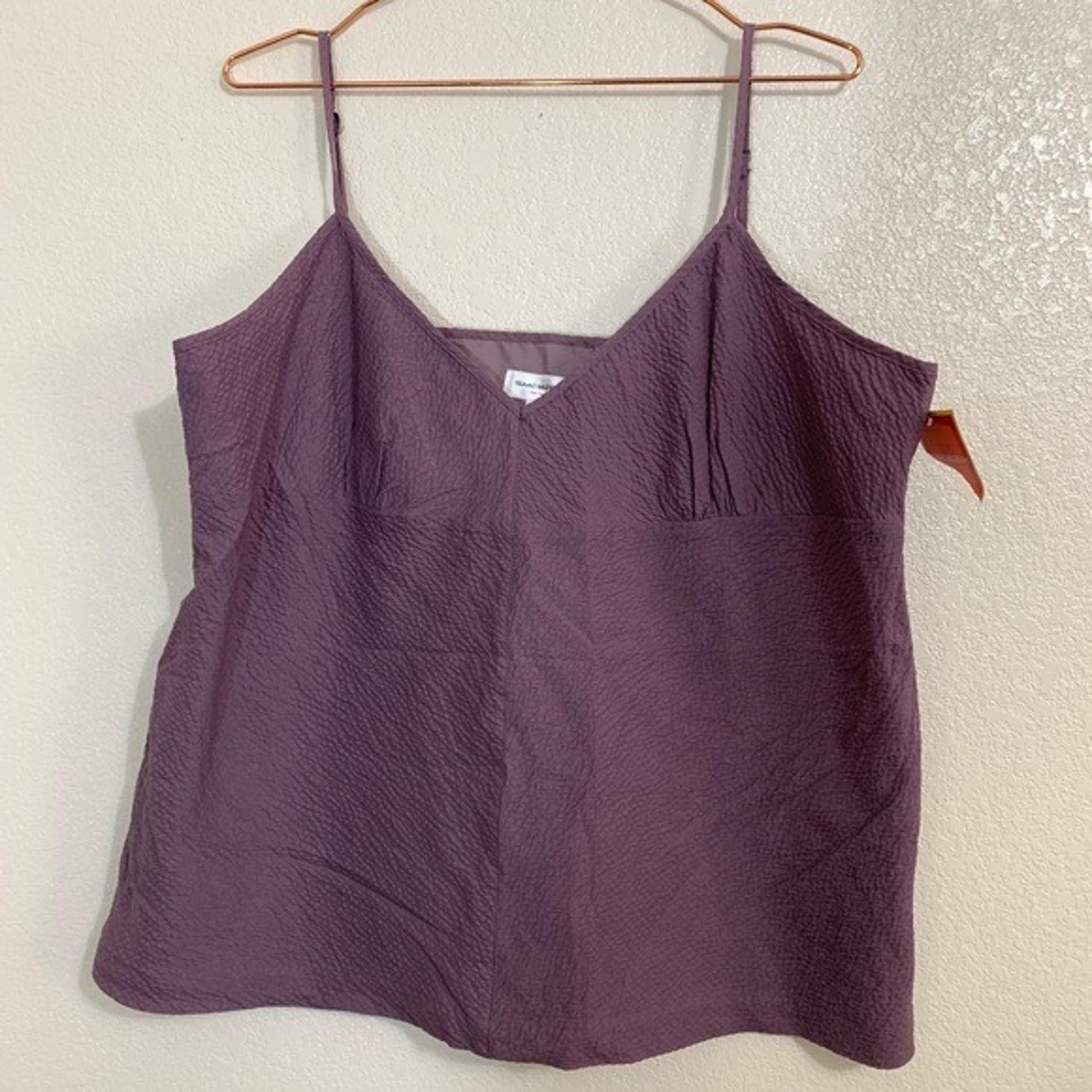 Isaac Mizrahi Purple Textured Tank Top