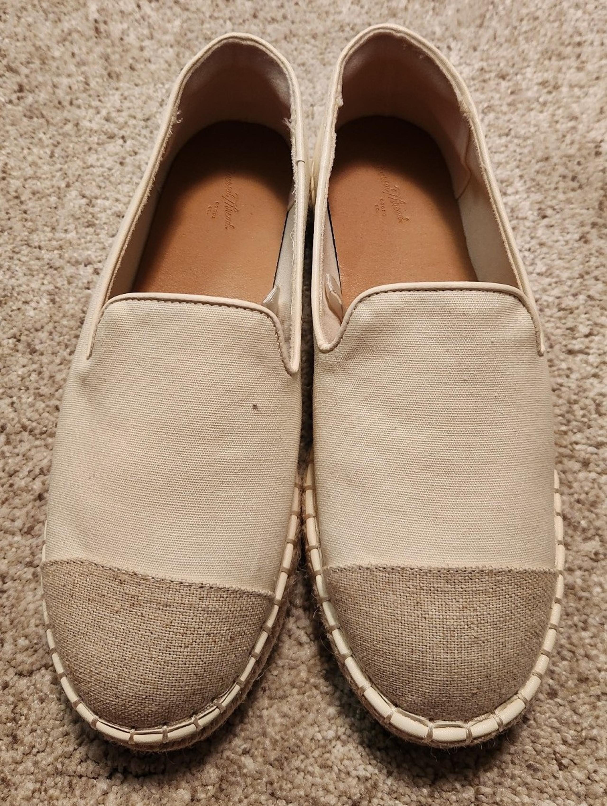 Universal Thread Shoes Womens Size 7 1/2 Skipper Espadrille Slip On Flats Canvas