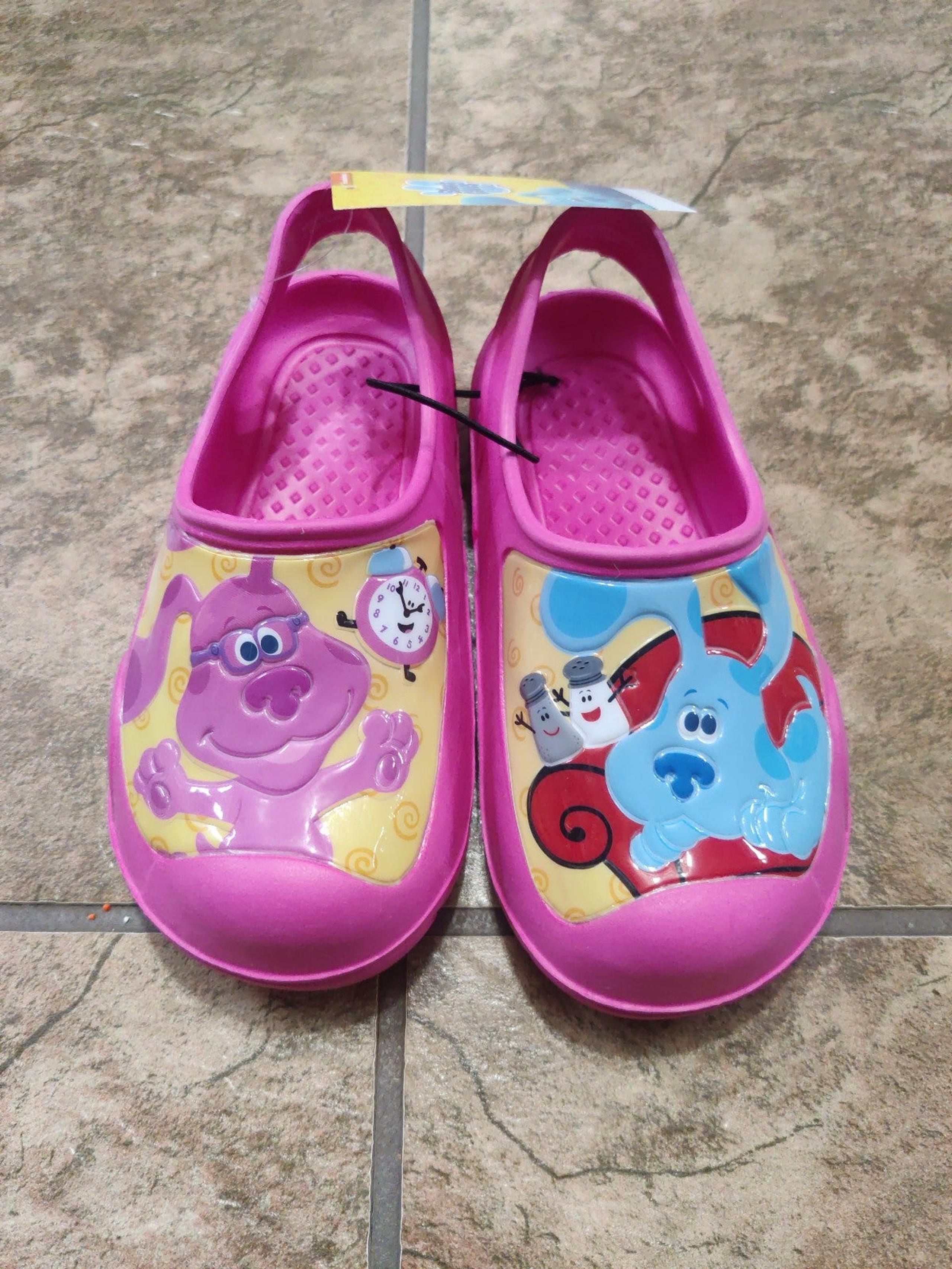 Size 11/12 Blue's Clues Clogs for Toddler Girls Magenta