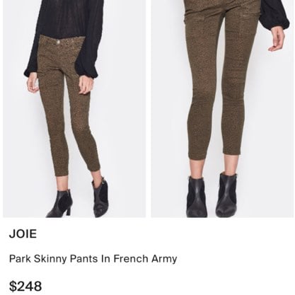 Joie park skinny pants french army leopa