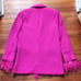 Michael Kors Feather Trim Crepe Boyfriend Blazer Deep Fuchsia Pink Size 2