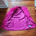 Michael Kors Feather Trim Crepe Boyfriend Blazer Deep Fuchsia Pink Size 2