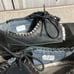 NAOT Leather Suede Oxford Shoes Cap-Toe Ruffled Women Sz 36/5.5