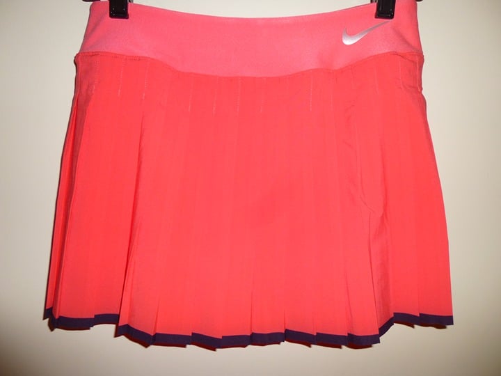 Women's Nike Victory Tennis Skirt 728773 850 Ember Glow/Purple Dynasty Small S