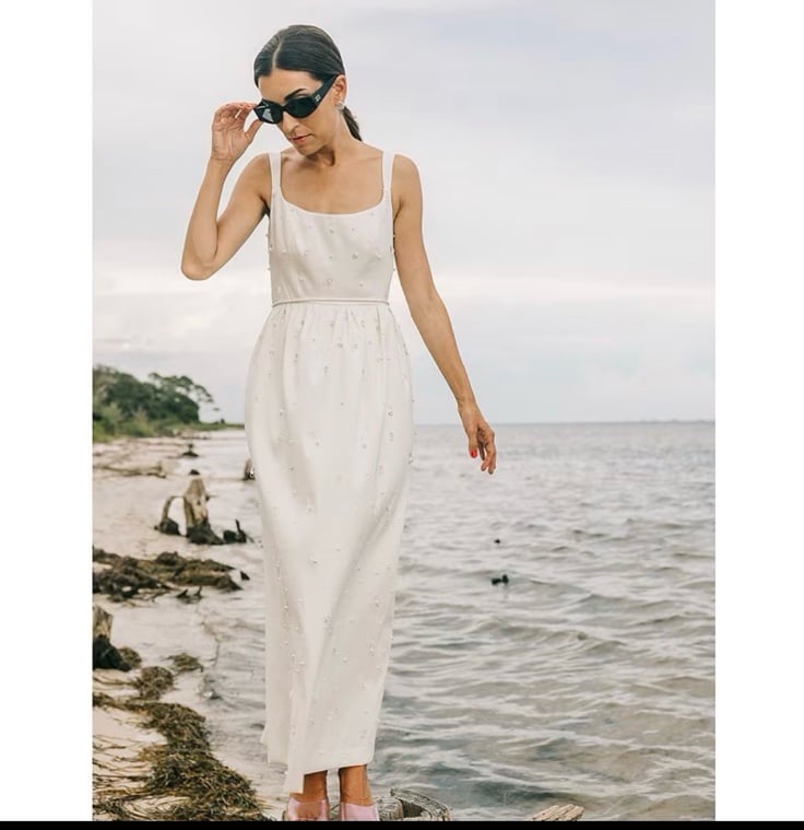 NWT Antonio Melani x Elizabeth Damrich Glass Stretch Mikado Embellished Dress