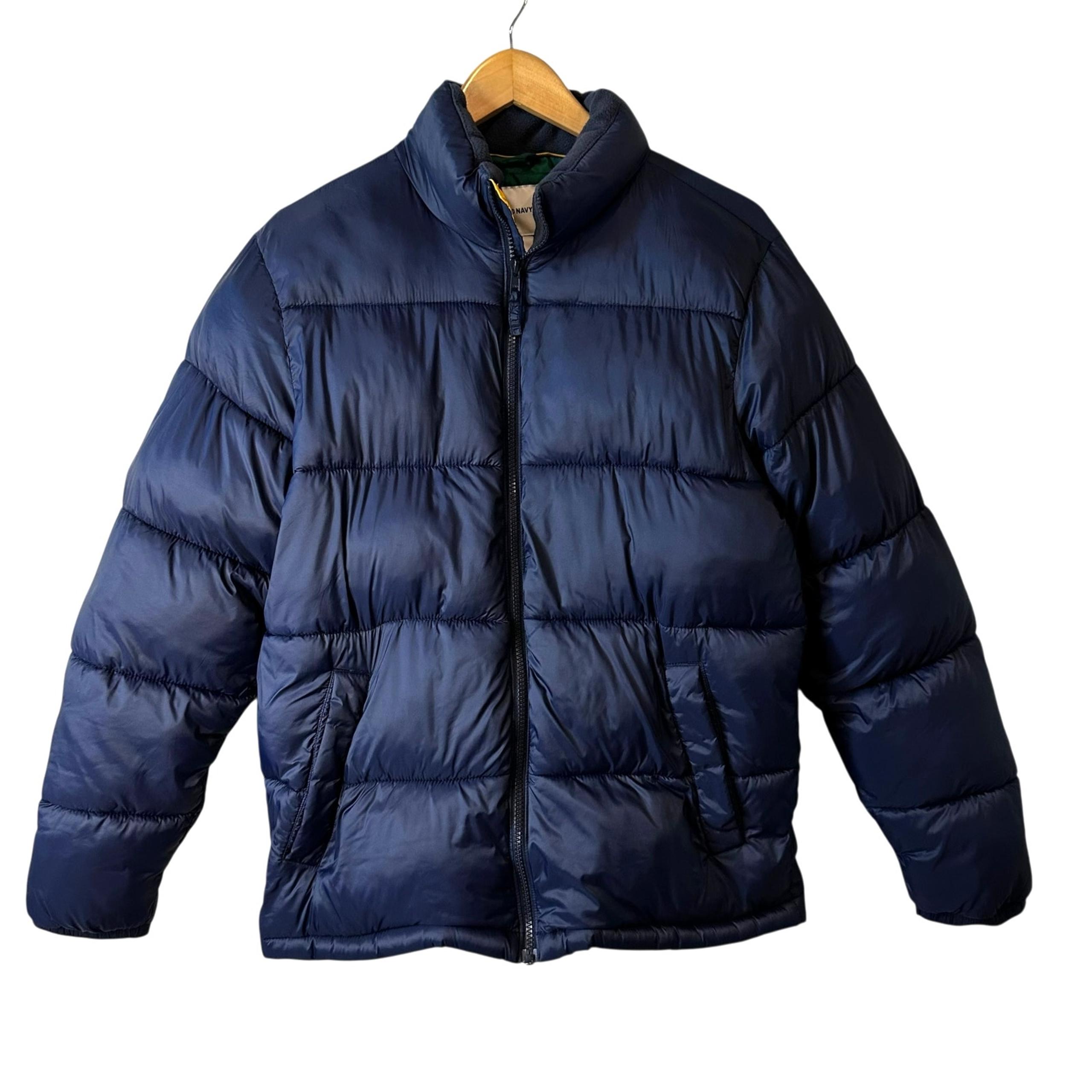 Old Navy Men’s Frost Free Puffer Full Zip Jacket Navy Blue Size Medium