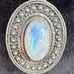 Beautiful Sterling Silver Rainbow Moonstone Necklace and Ring Set