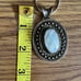 Beautiful Sterling Silver Rainbow Moonstone Necklace and Ring Set
