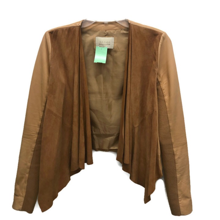 Hinge Tan Leather/Suede Open Jacket