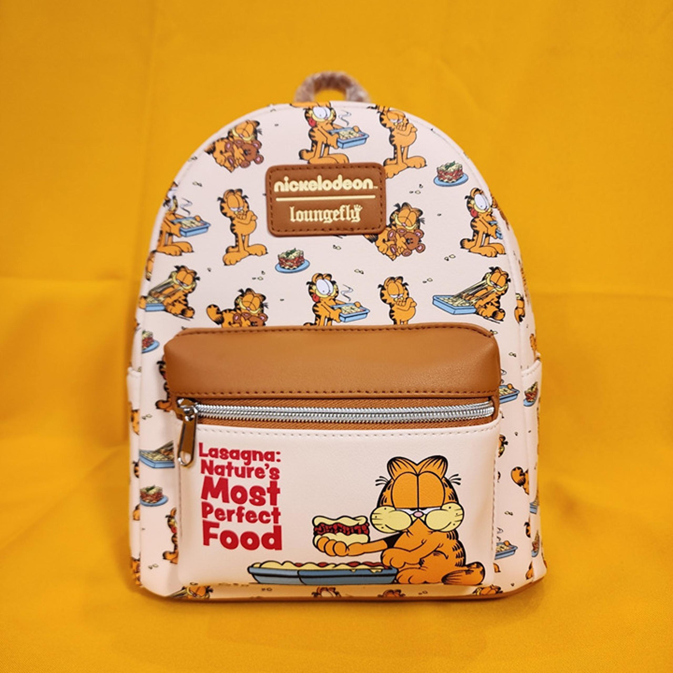 Loungefly Garfield Lasagna Natures Most Perfect Food Soft Tag Mini Backpack NEW