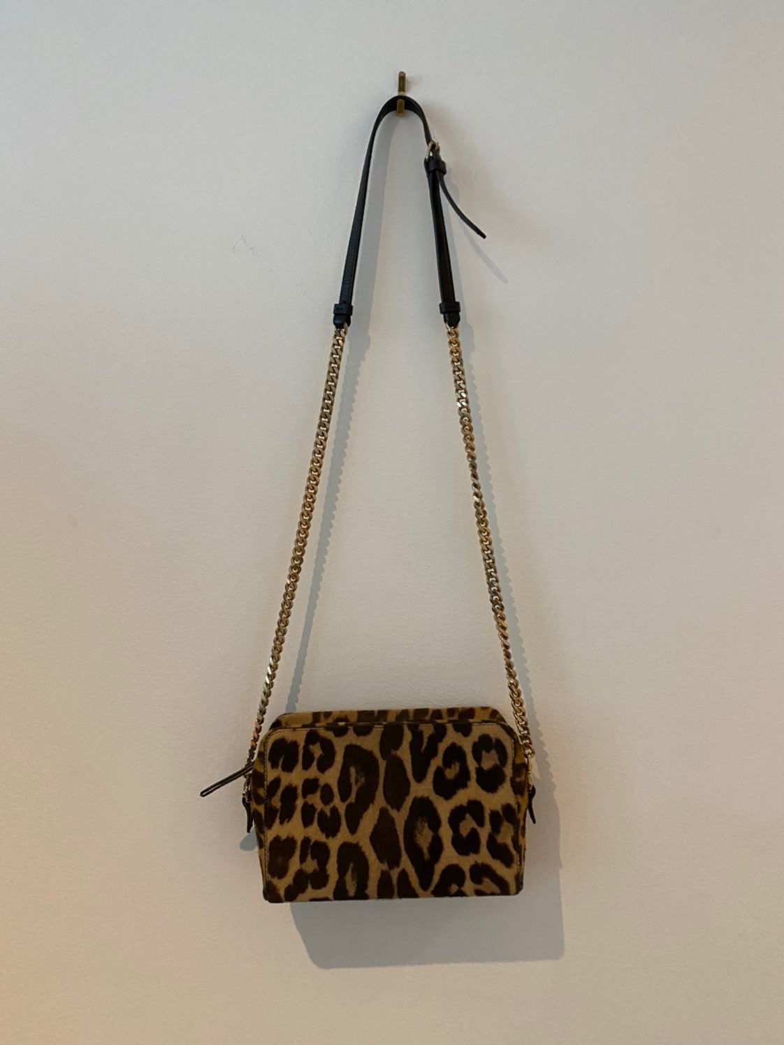 Maison Margiela leopard fur crossbody ba