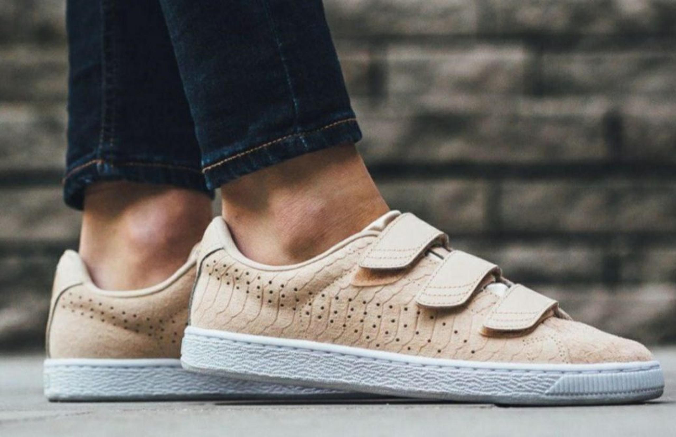 Puma Basket Strap Exotic Skin Low Sneakers Shoes