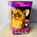 NIB Sealed Electronic Furby Toy Tan Body White Stripes Giraffe Gray Eyes 1998