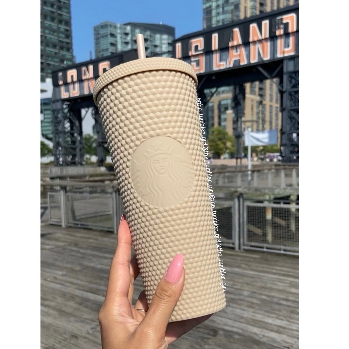 Starbucks China exclusive beige/milk tea studded
