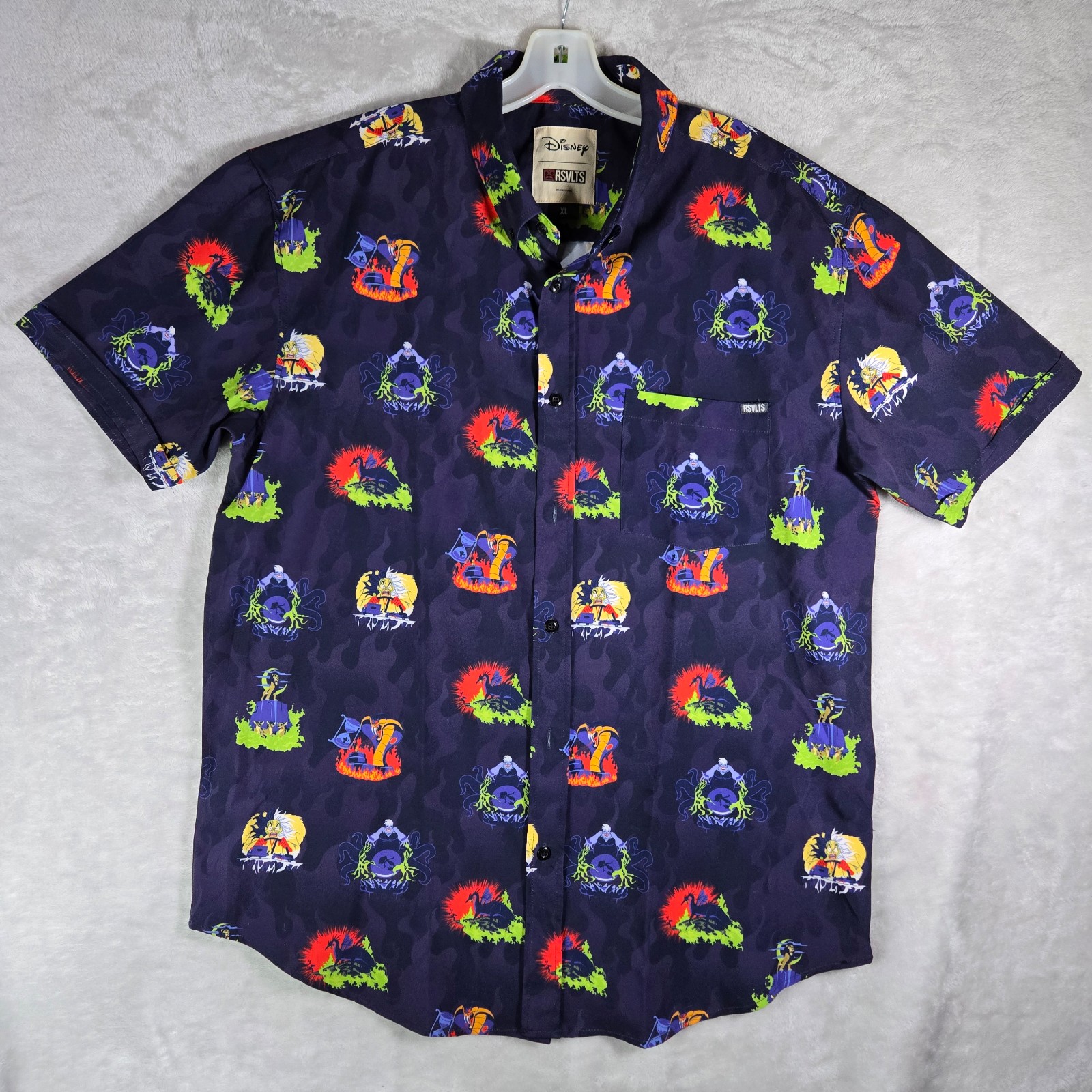 RSVLTS Disney Villians Size XL Extra Large Evil Moments Button Down Shirt Mens
