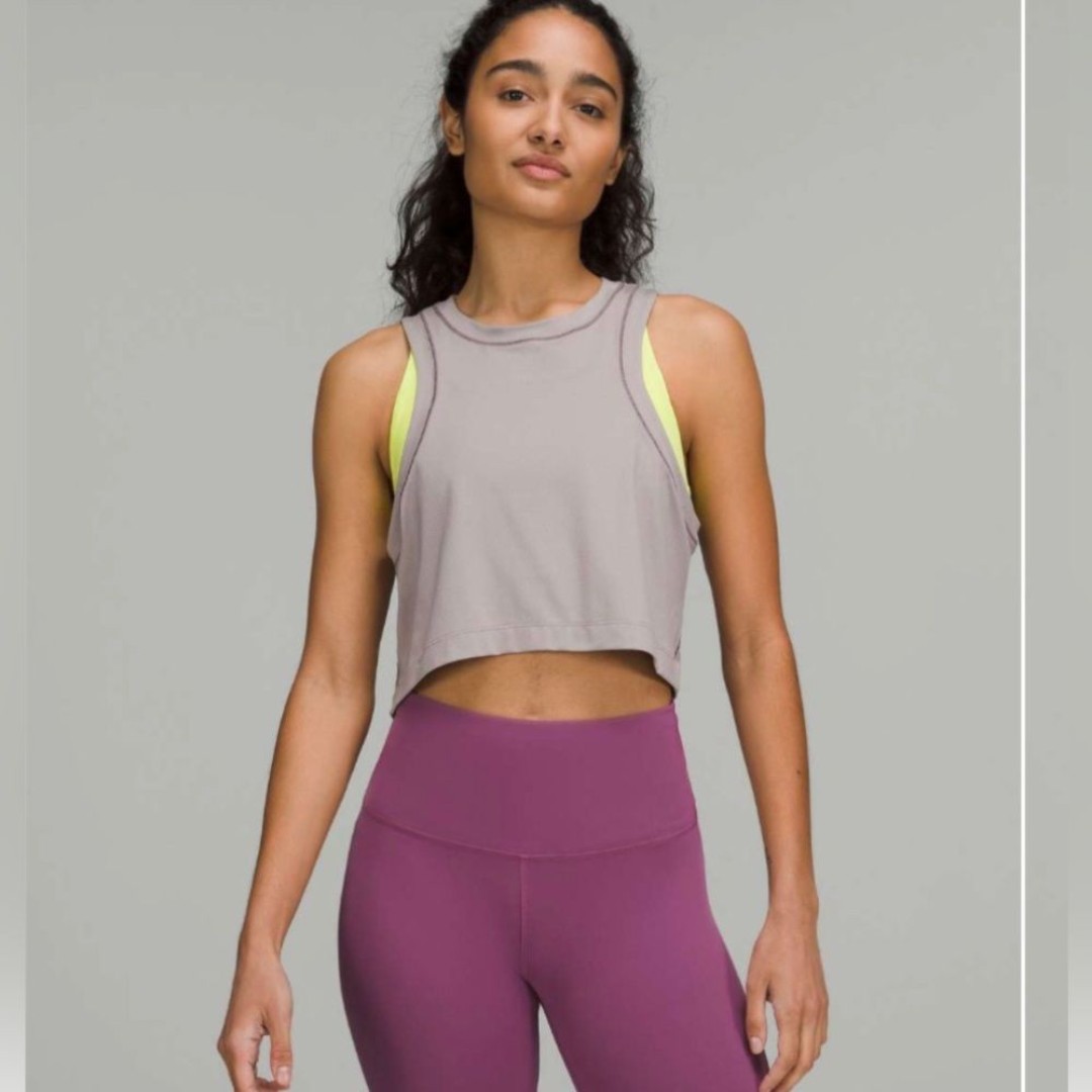 Lululemon Open Back Cropped Train Tank Medium