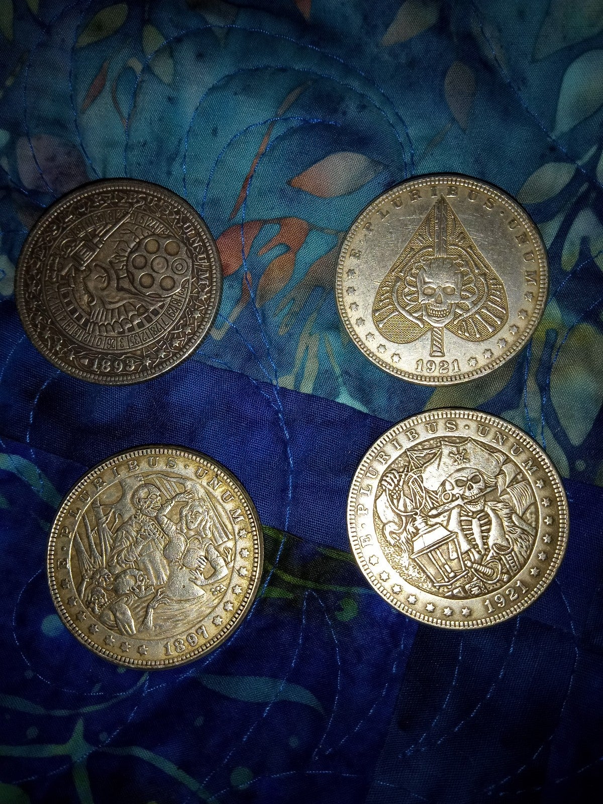 These are hobo Morgan silver dollars