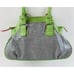 Jazza Vintage Vinyl Plastic Black White Checker Purse Shoulder Bag Lime Neon Gre
