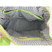 Jazza Vintage Vinyl Plastic Black White Checker Purse Shoulder Bag Lime Neon Gre