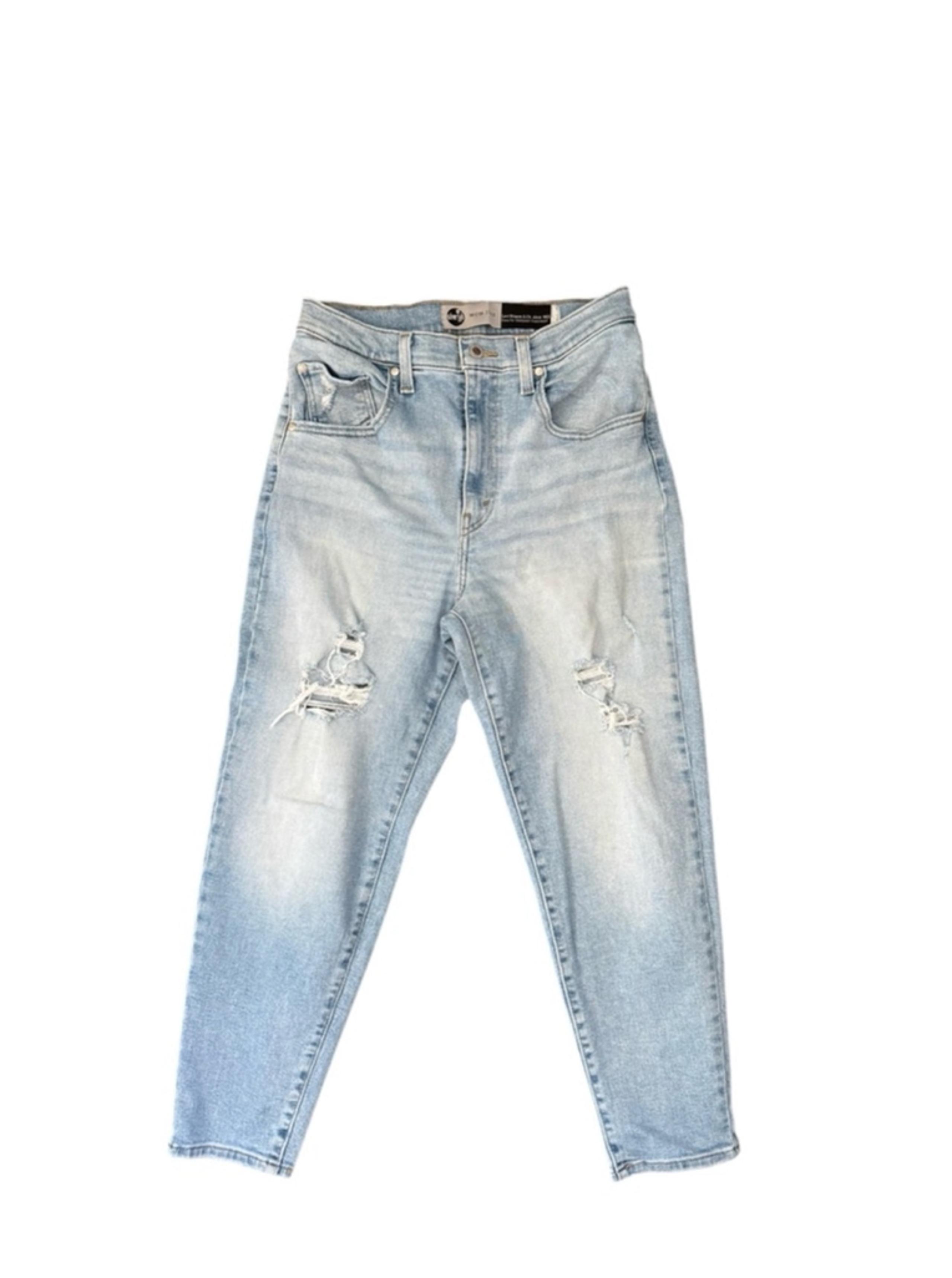 Levis SilverTab Mom Jeans Womens 30x27 Tapered Distressed High Waist Preppy