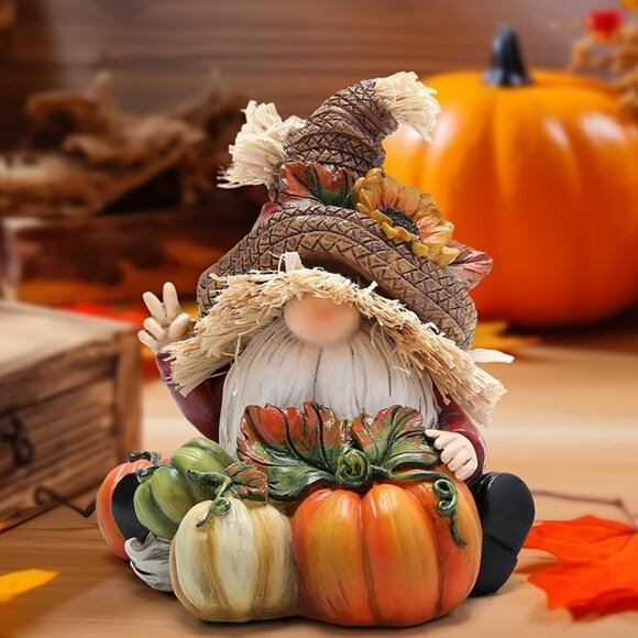 NEW Pumpkin Gnomes Decorations Handmade Swedish Tomte Gnomes