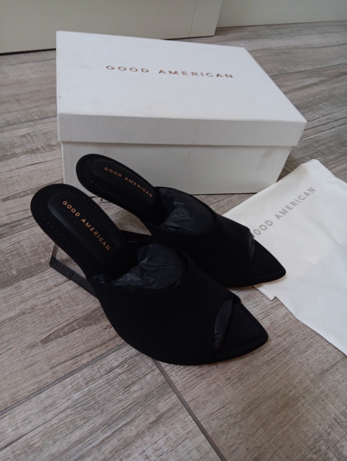 Good American..neophrene/plexi wedge