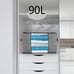 8pack 90l Extra Large Capacity Storage Bins With Clear Window Closet Organize...