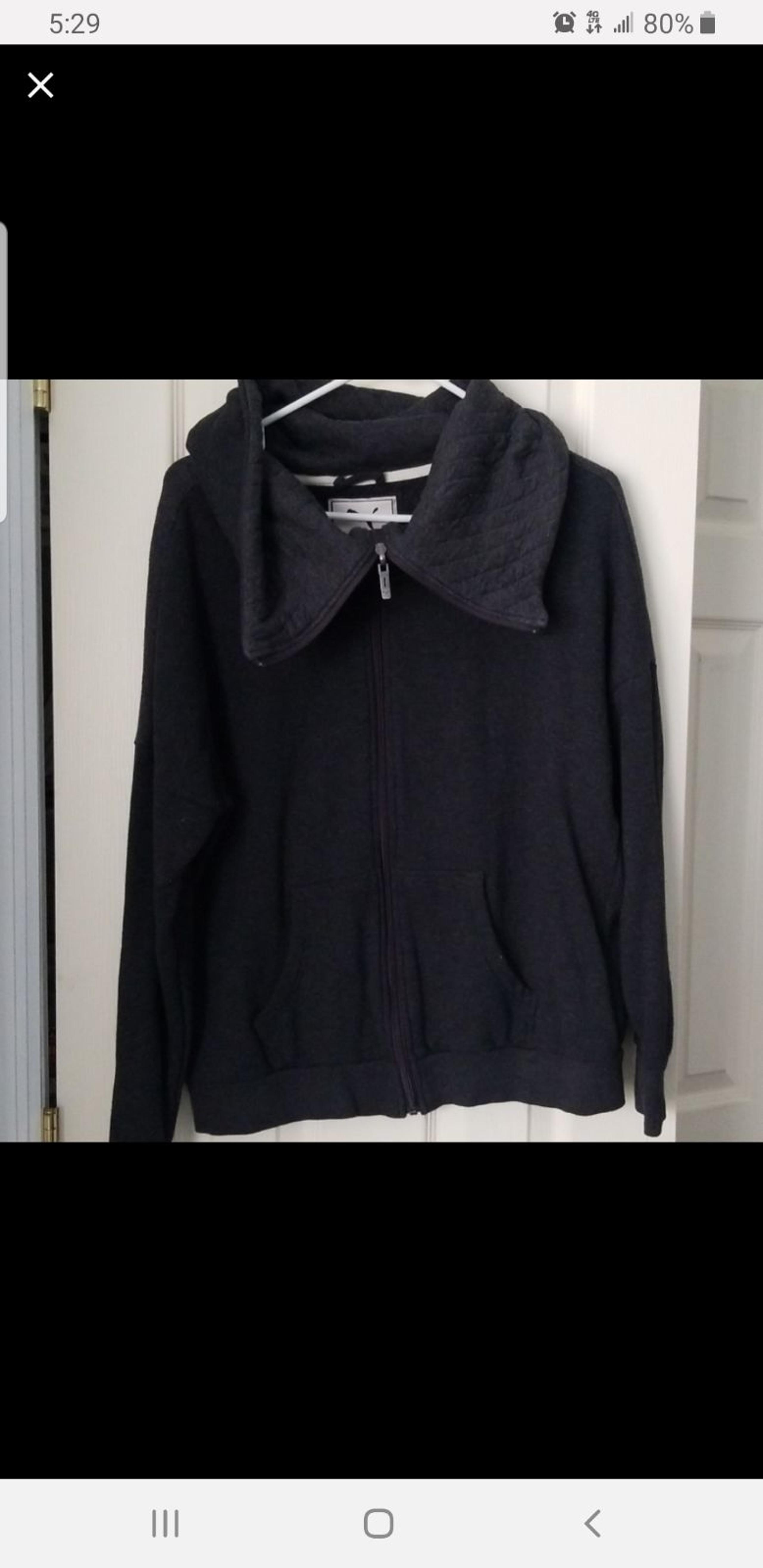 Puma full zip cowel neck hoodie