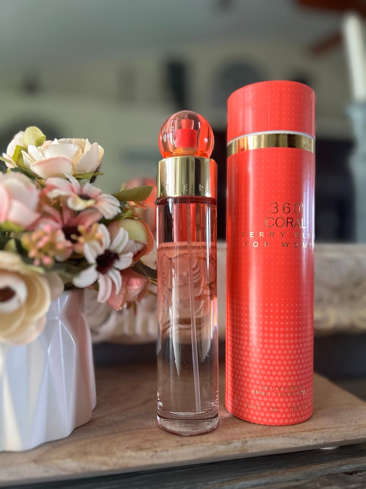 Perry Ellis 360 Coral Eau De Parfum Spray Full Size NIB