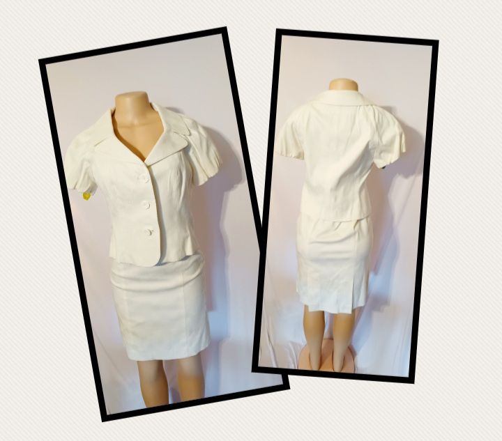 Rare Nine West Jacquard Skirt Suit 8P