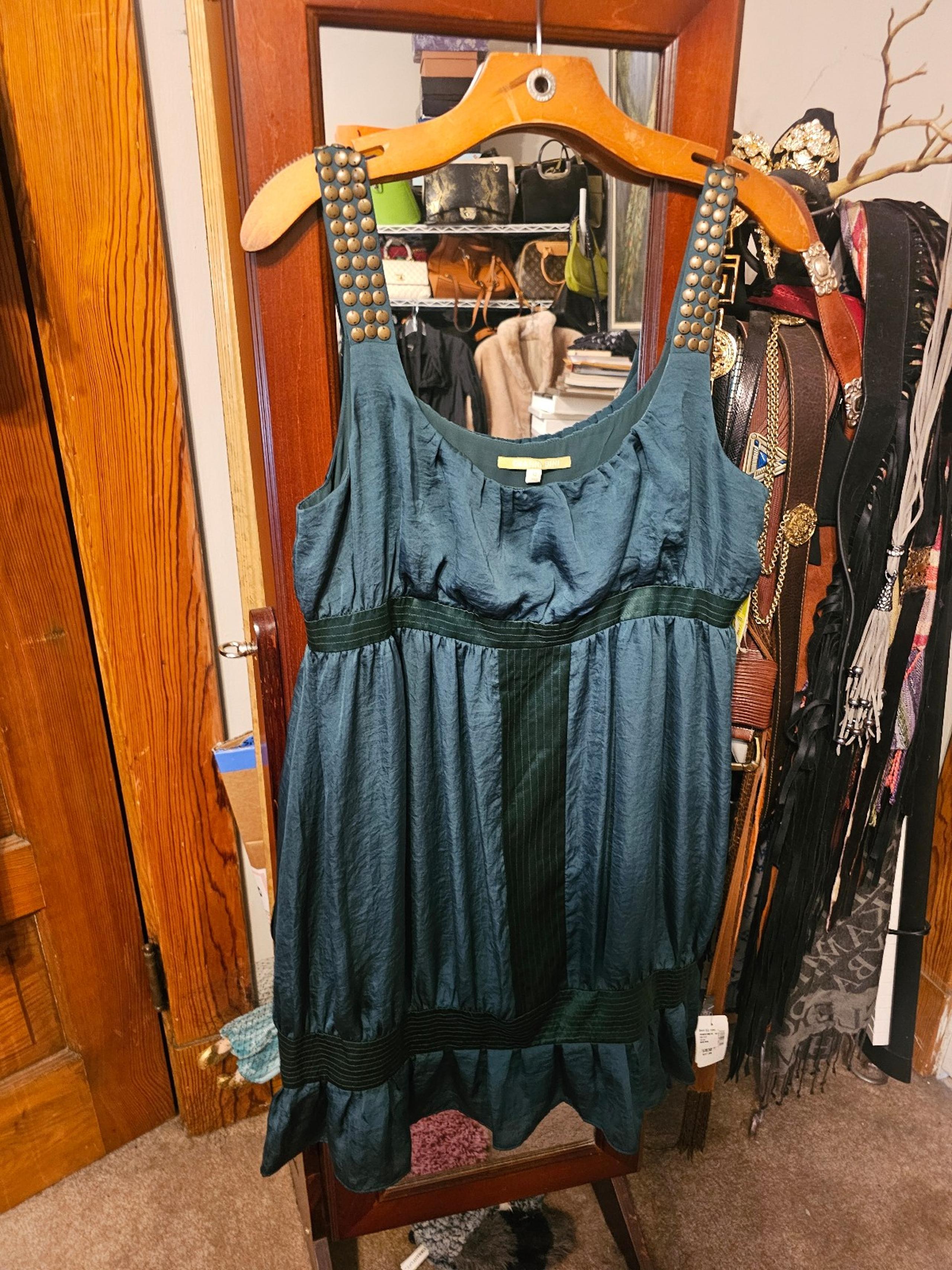 Gianni Bini Nwt Dress Green And Bronze Size Medium Large