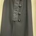 sacai black pleated skirt with front opening and zipper