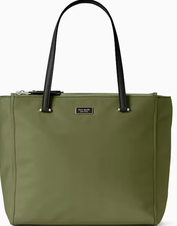 Kate Spade New York Dawn Tote Olive green with crossbody strap NWT