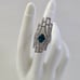 Sterling Silver 925 Art Deco Design Ring