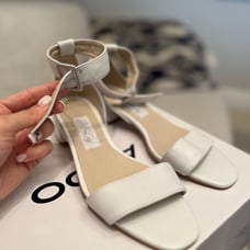 Leather white sandals handmade Ukraine MLux
