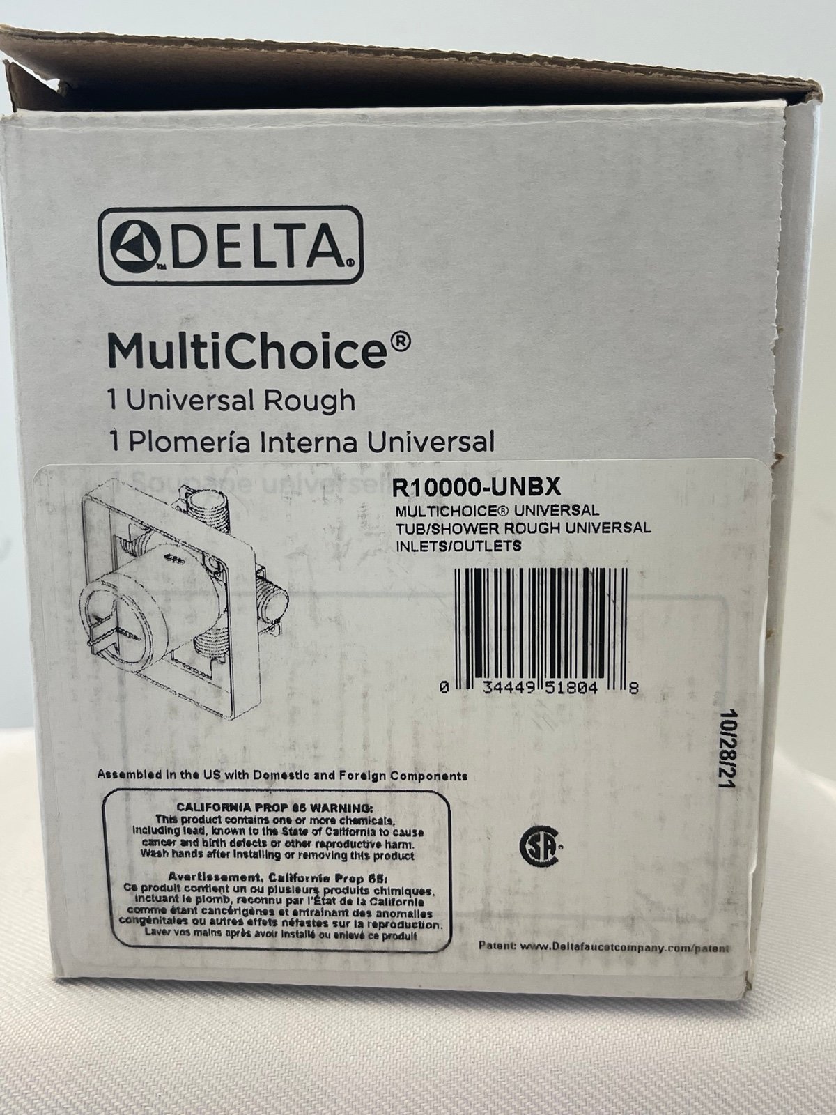 Delta Multi-Choice Universal R10000-UNBX Tub and Shower Valve Body Rough-In Kit