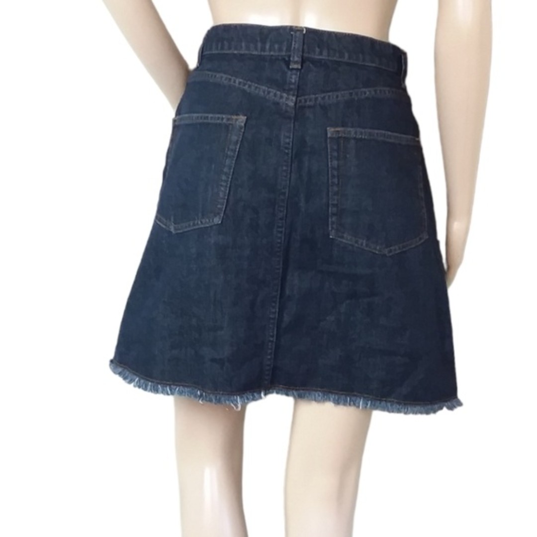 ★ Massimo Dutti★ Box pleated denim semi long skirt 052016 Massimo dutti denim skirt clearance