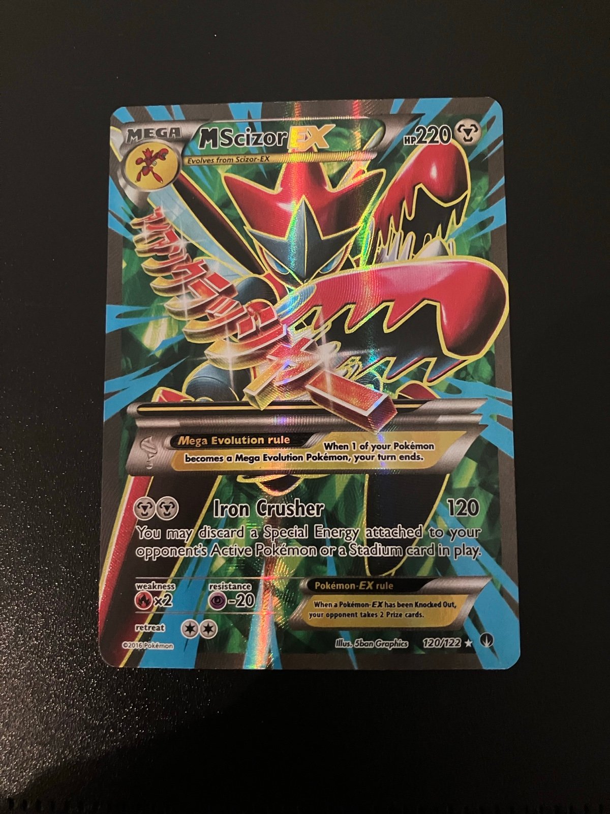 M Scizor EX (Full Art) 120/122 Breakpoint Holo - LP/MP