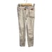 Free People Light Tan Crushed Velvet High Waist Relaxed Jeans Size 25