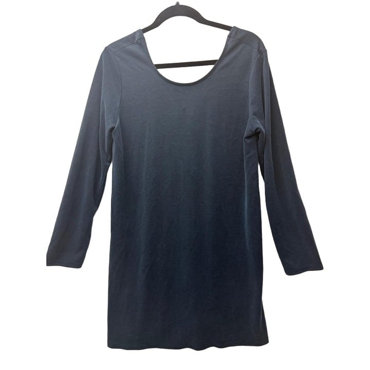 NWT French Grey Stitch Fix XL Long Sleeve Scoop Neck Knee Length Solid Dress