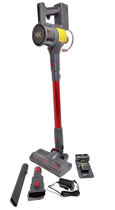 4-IN-1 CORDLESS VACUUM CLEANER MODEL: A11 RED / GREY USED WORKING