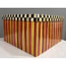 Mackenzie Childs Empty Gift Box Courtly Check 15 x 15 X 9 with Tissue Paper