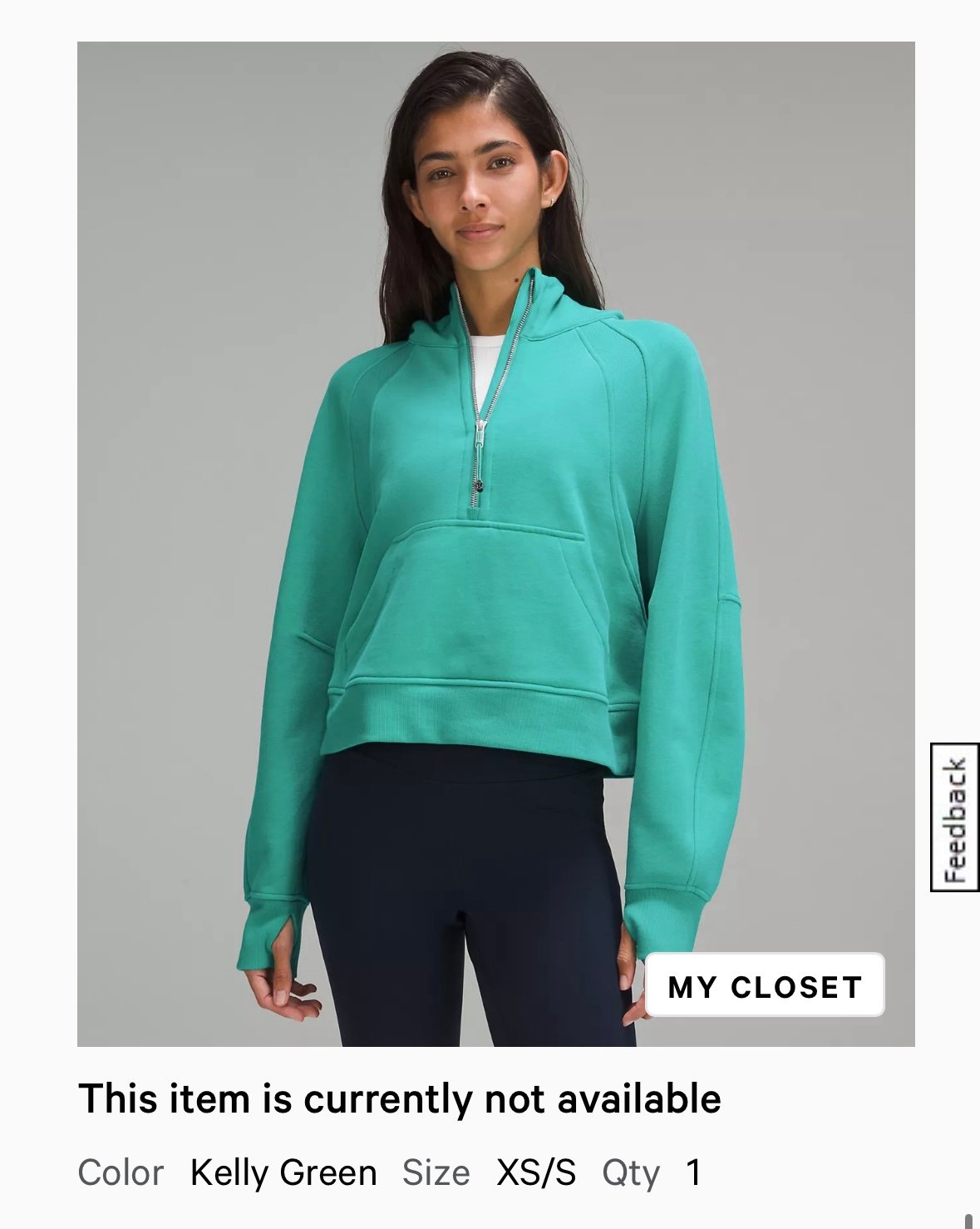 Lululemon scuba oversized half zip hoodie