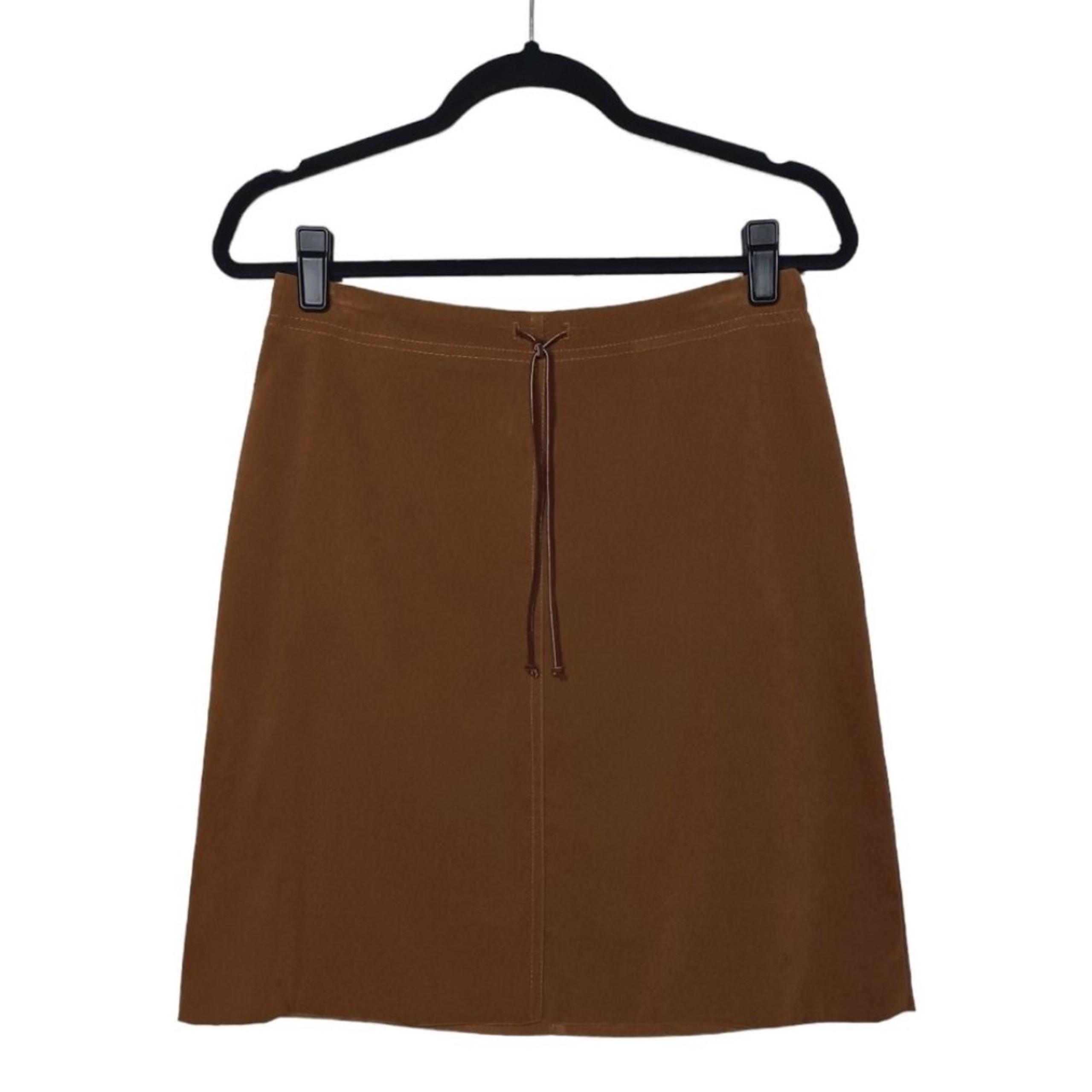 VTG CHARLOTTE RUSSE Brown Mini A-Line Boho Western Skirt 7